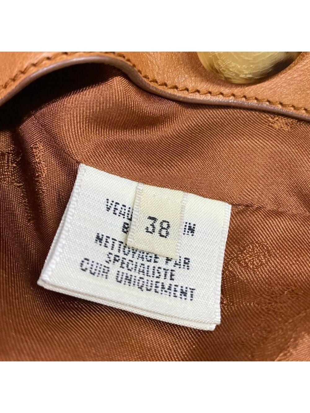 Hermes Coat 38 M Brown Soutien Collar Cowhide - Picture 6 of 14